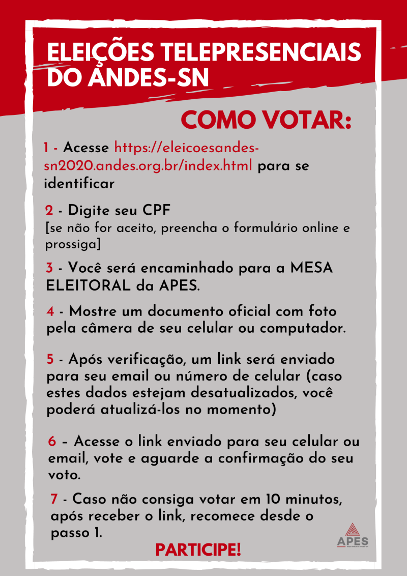 Leia mais sobre o artigo Saiba como votar nas eleições do ANDES-SN